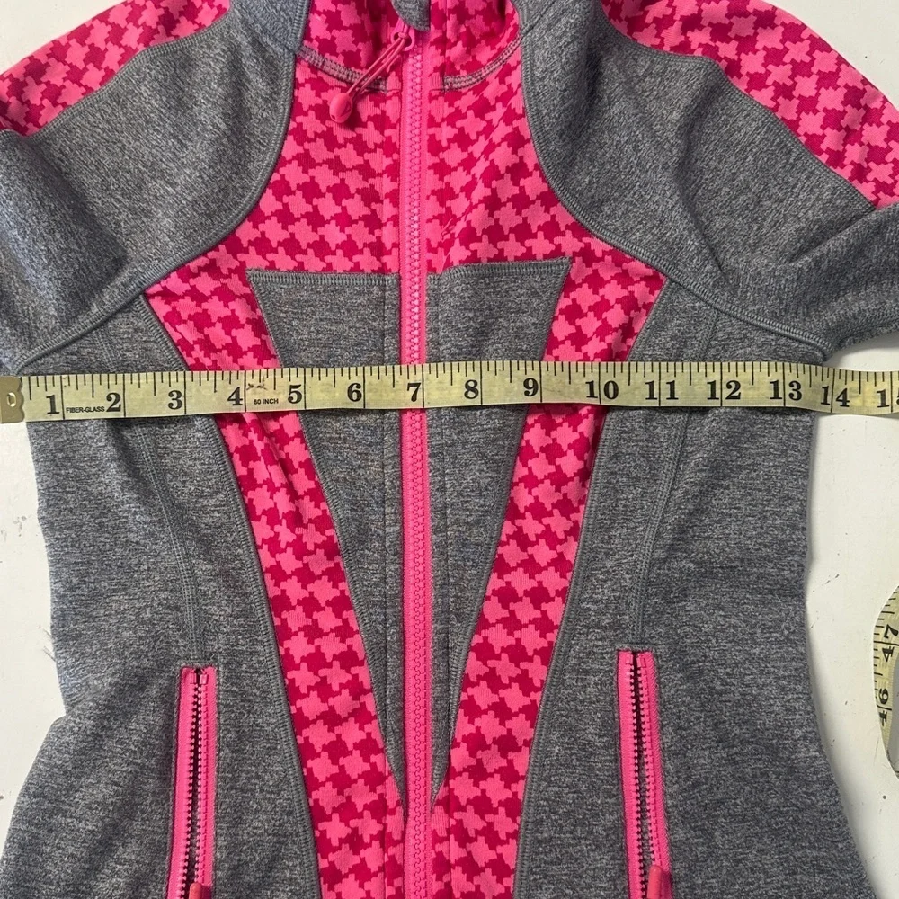 Ivivva perfect your practice pink gray jacket 8